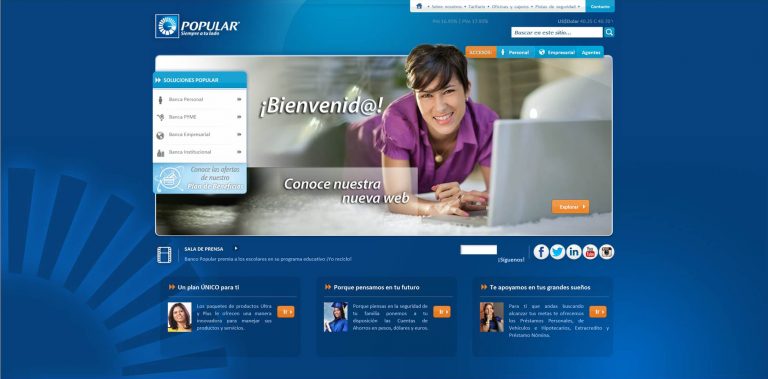 Banco Popular estrena nueva página web